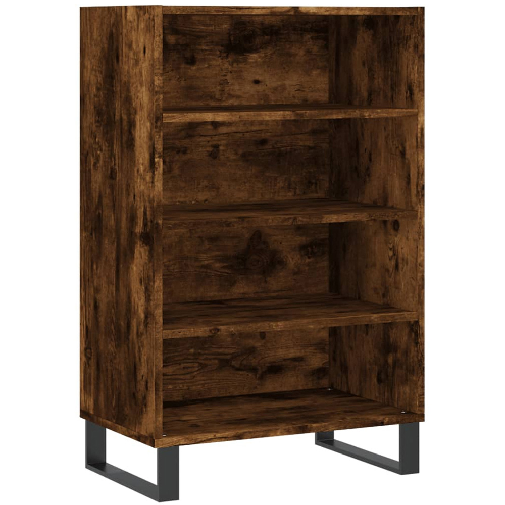 vidaXL 4 Shelf Smoked Oak Highboard Image 2