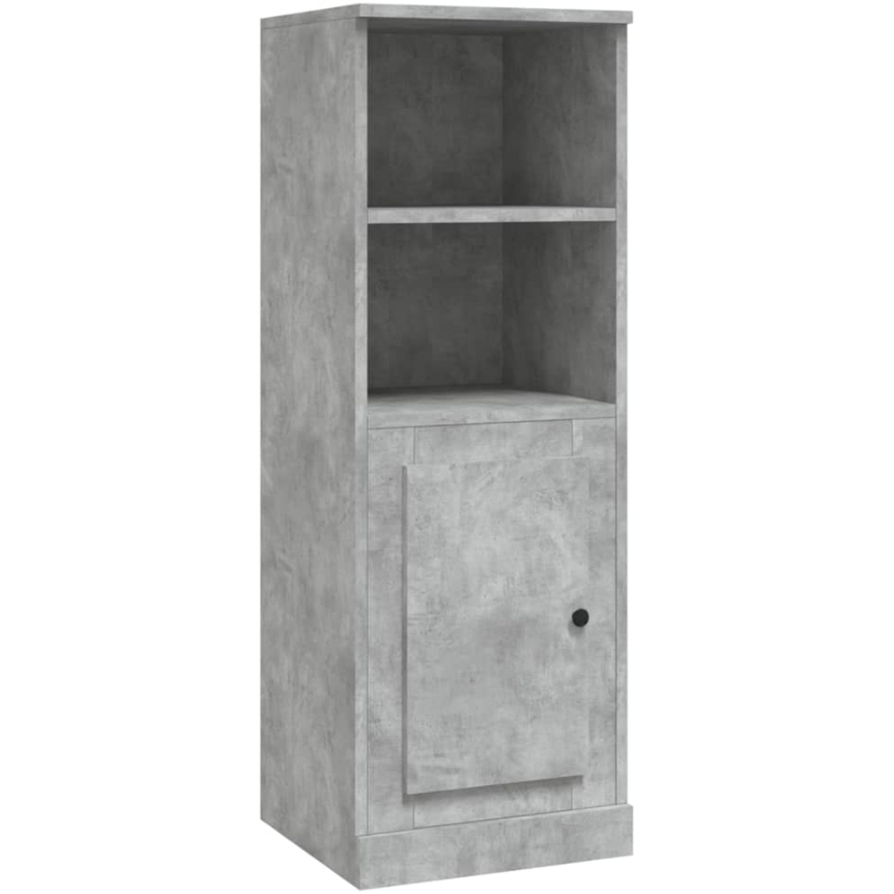 vidaXL Single Door 2 Shelf Concrete Grey Highboard Image 2