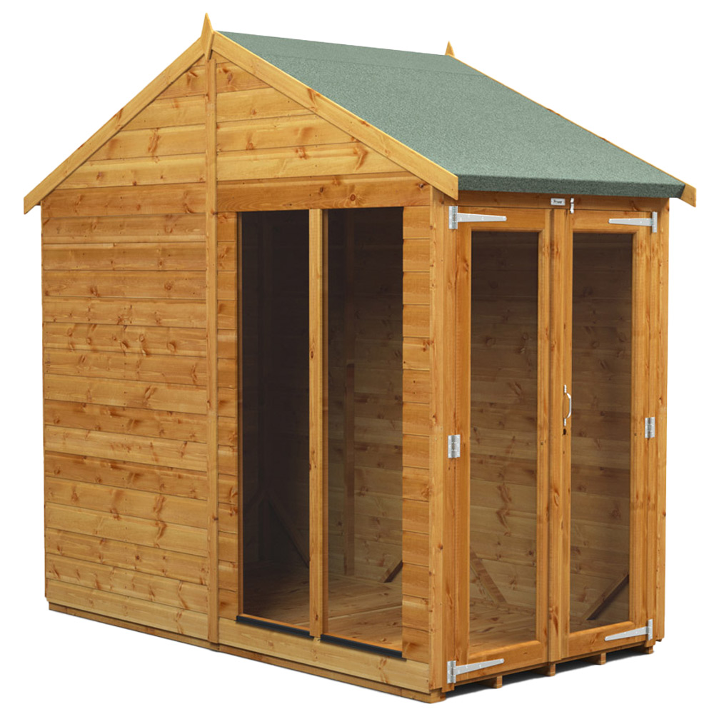 Power Sheds 4 x 8ft Double Door Apex Traditional Summerhouse Image 1