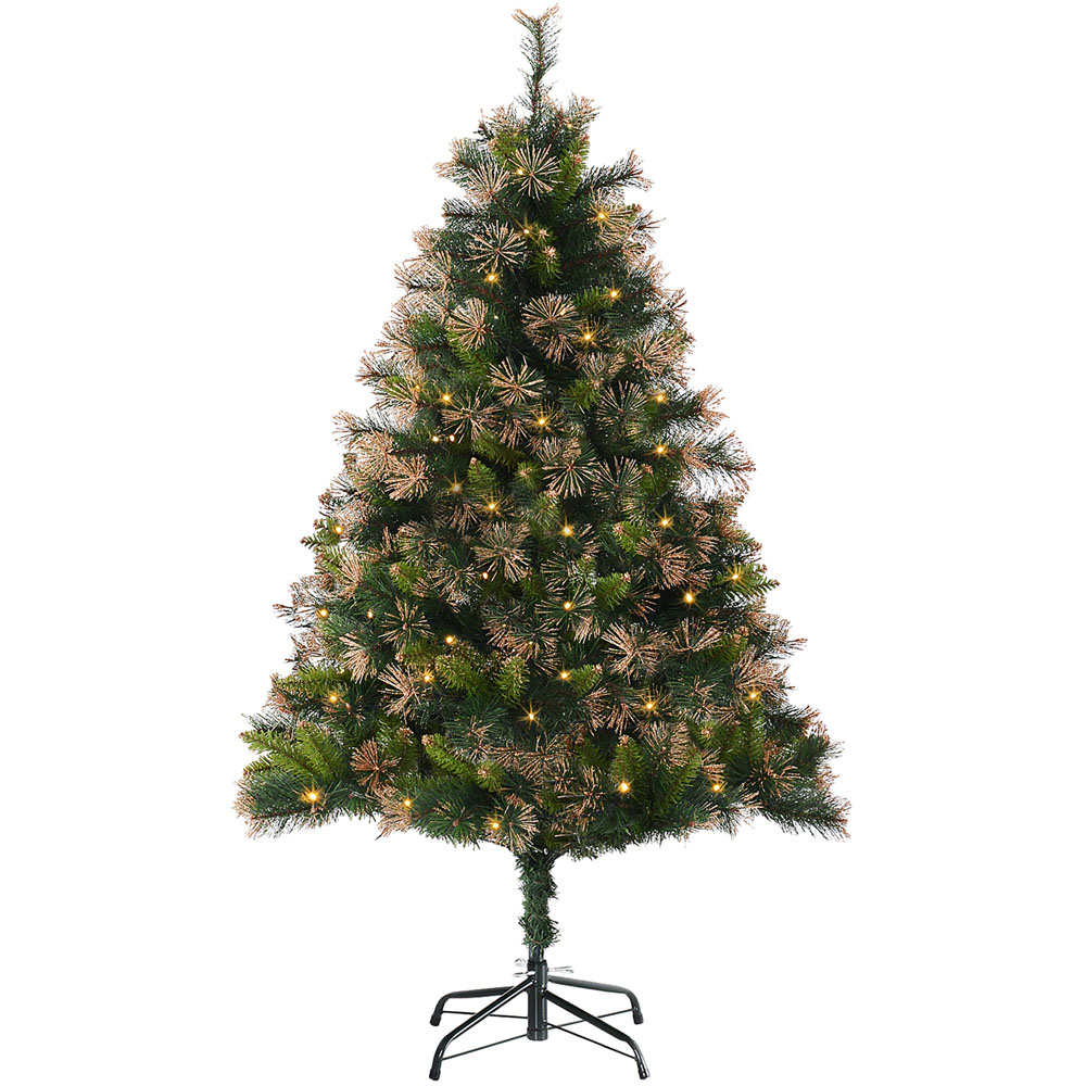 Everglow LED Pre-Lit Green Artificial Christmas Tree 4.9ft Image 1