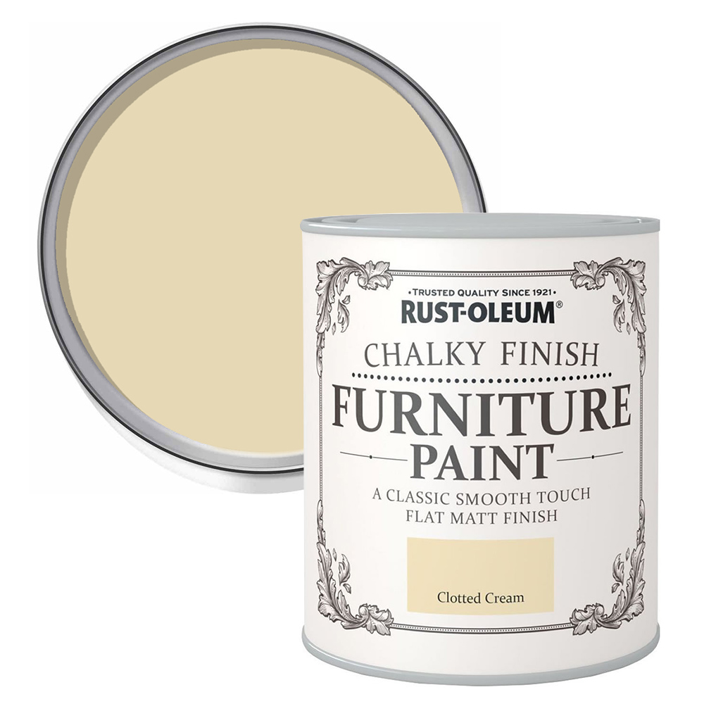 Rust-Oleum Clotted Cream Chalky Finish Furniture Matt Paint 750ml Image 1