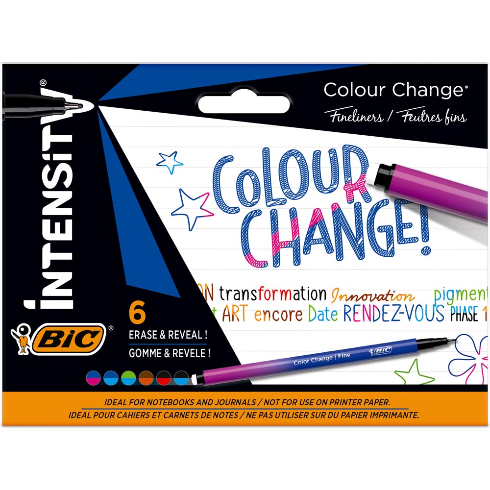BIC Intensity Colour Change Fineliners 6 Pack Image