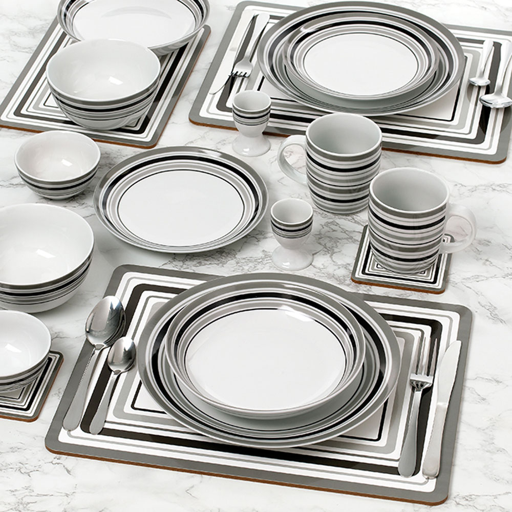 Waterside Brompton 80 Piece Grey Dinner Set Image 2