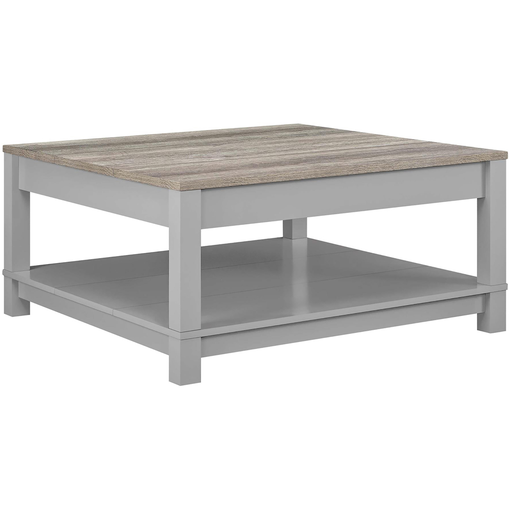 Dorel Carver Grey Single Shelf Coffee Table Image 2