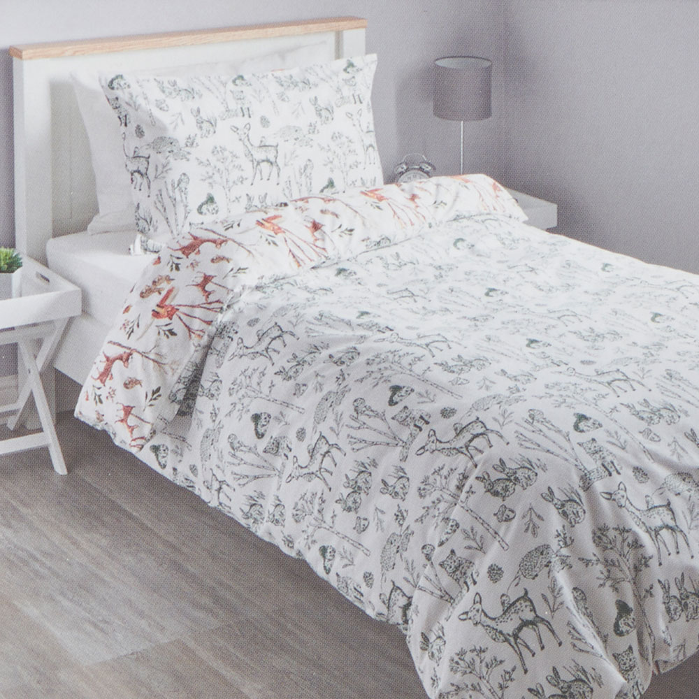 Wilko Single Woodland Print Reversible Duvet Set Wilko