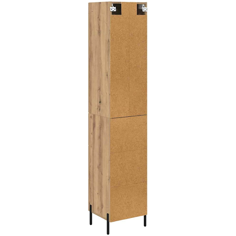 vidaXL Single Glass Door 3 Drawer Artisan Oak Highboard Image 8