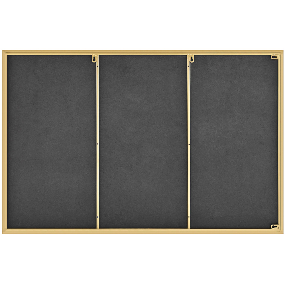 Furniturebox Austen Rectangular Gold Metal Wall Mirror 100 x 66cm Image 4