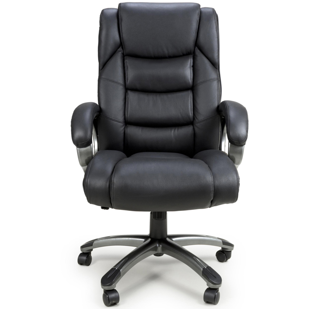 wilko Regent Black Executive Leather-Faced Office Chair Image 4