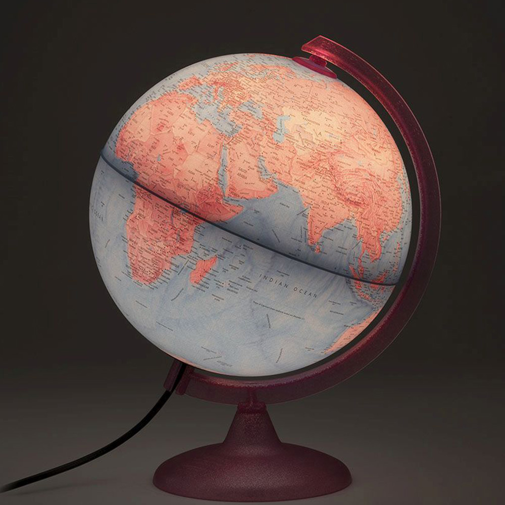 Nova Rico Pink Illuminated Globe 25cm Image 2