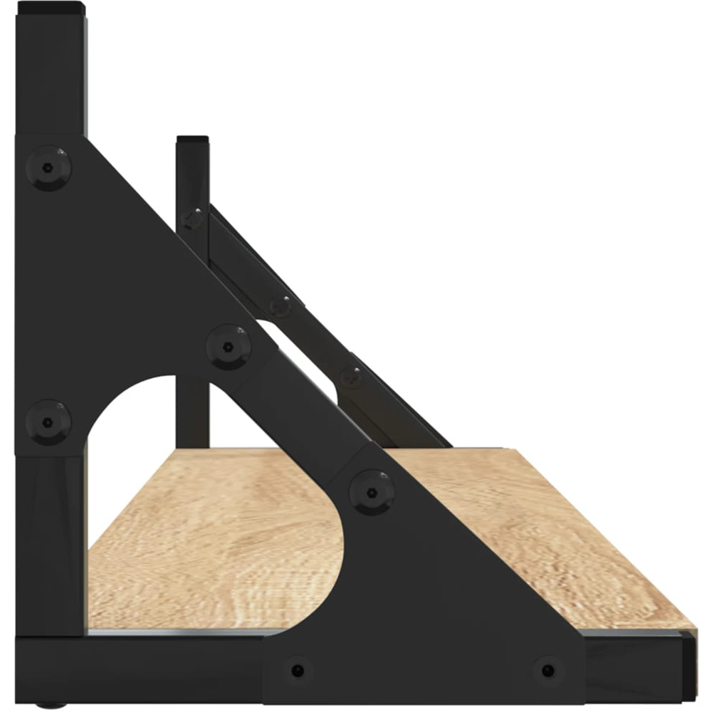 vidaXL 80cm Set of 2 Sonoma Oak Floating Wall Shelf Image 5