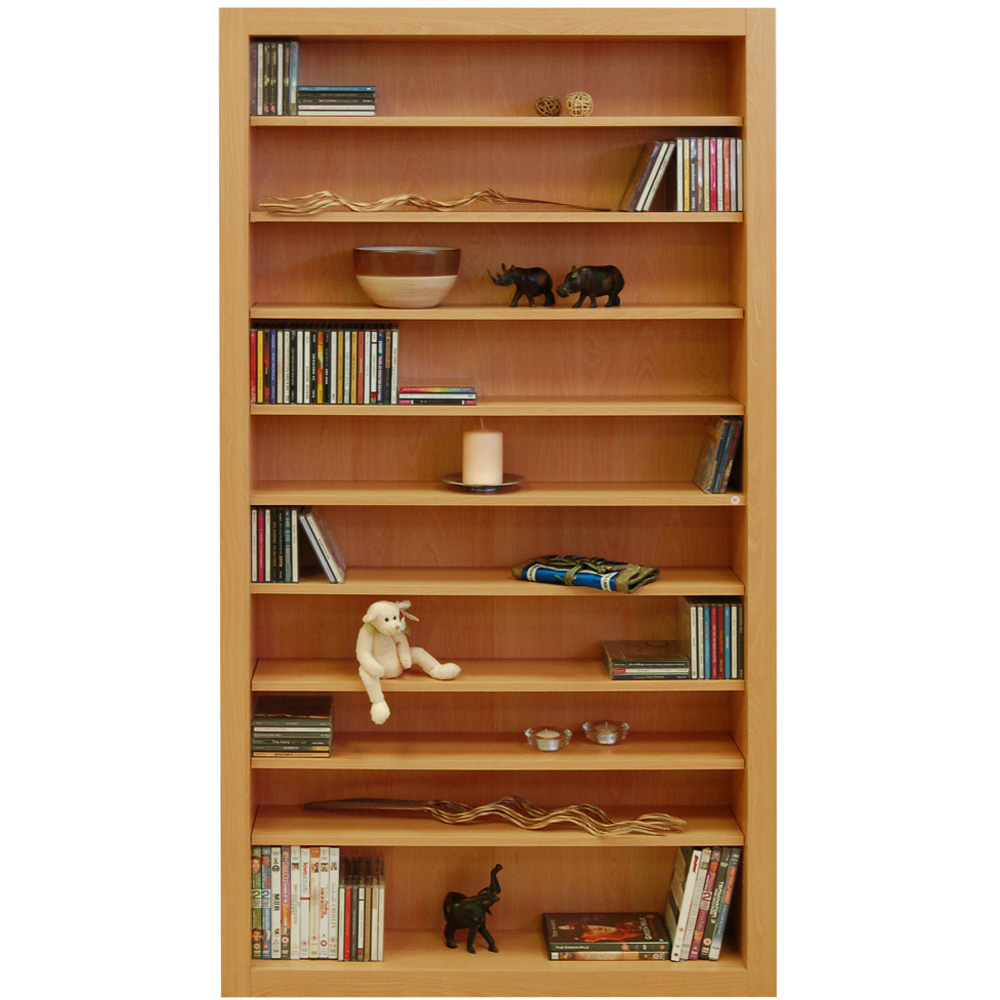 Watsons Baltimore Beech 9 Shelf CD and DVD Media Large Storage Unit Image 3