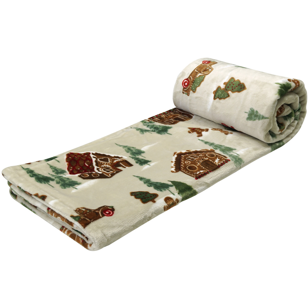 Gingerbread Lane Electric Fleece Throw Image 3