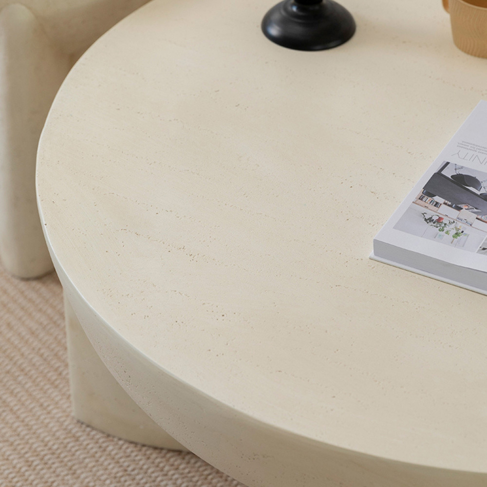 Desser Naples Concrete Effect Round Coffee Table Image 5