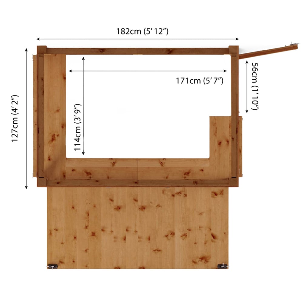 Mercia 6 x 4ft Pressure Treated Garden Bar Shutters Image 9