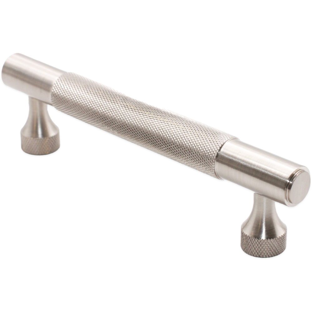 Spira Brass Satin Silver Knurled Bar Handle 160mm Image 3