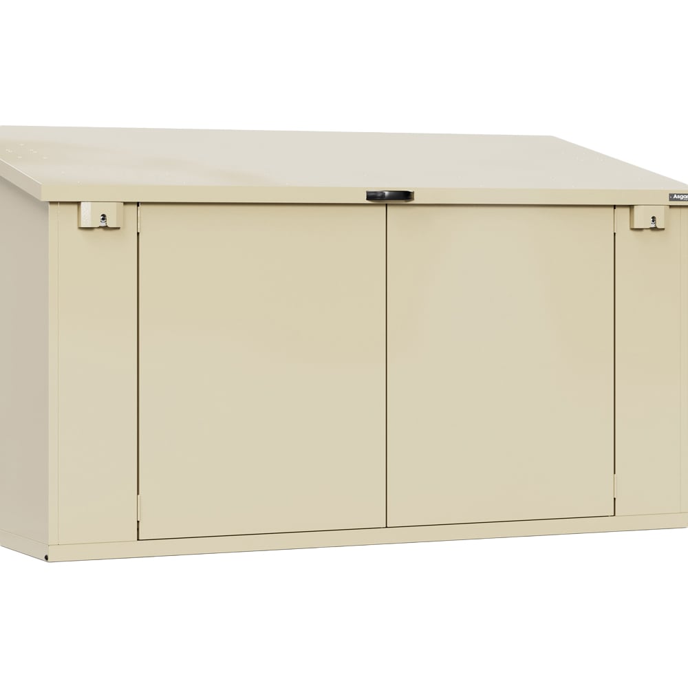 Asgard Access Plus 8 x 4ft Double Door Cream Bike Storage Shed Image 3