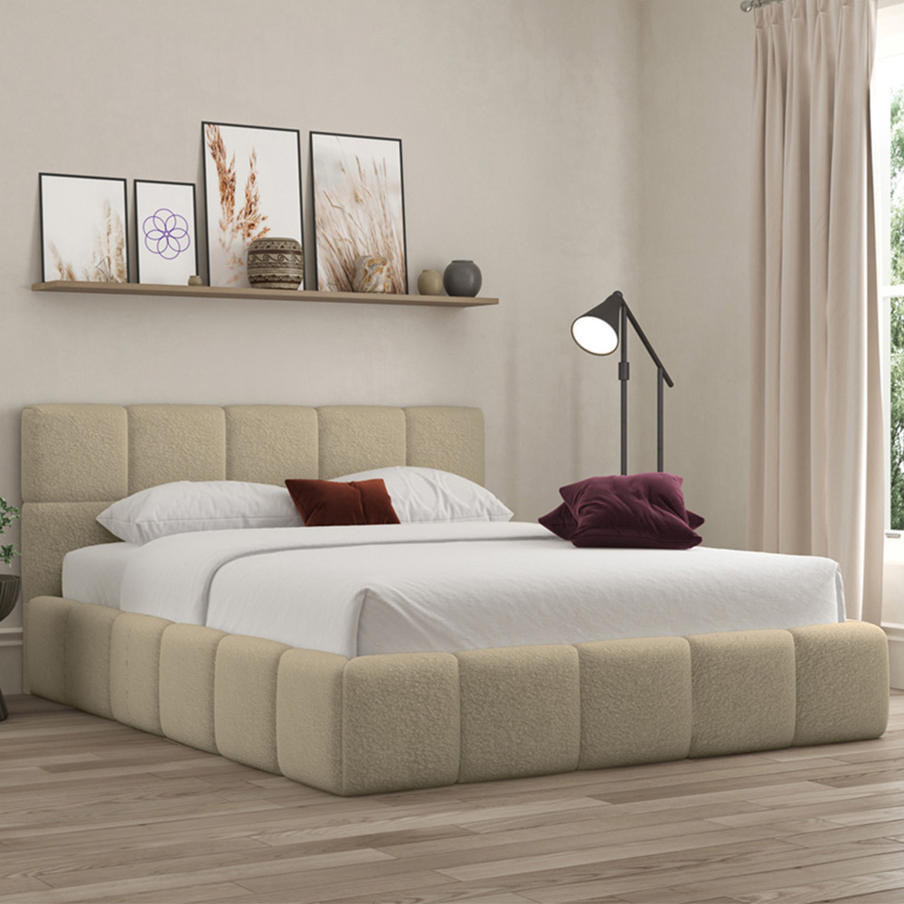 DS Living Ovella Small Double Latte Cubed Ottoman Bed Image 1