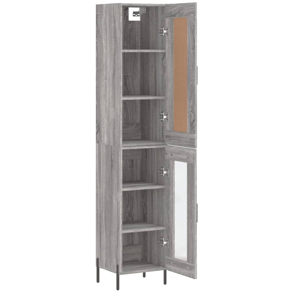 vidaXL 2 Door Grey Sonoma Highboard Image 4