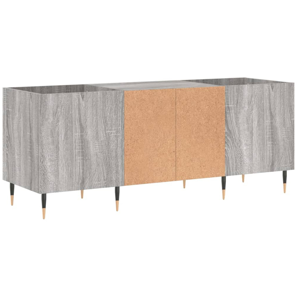 vidaXL 2 Shelf Grey Sonoma Wide Record Cabinet Image 6
