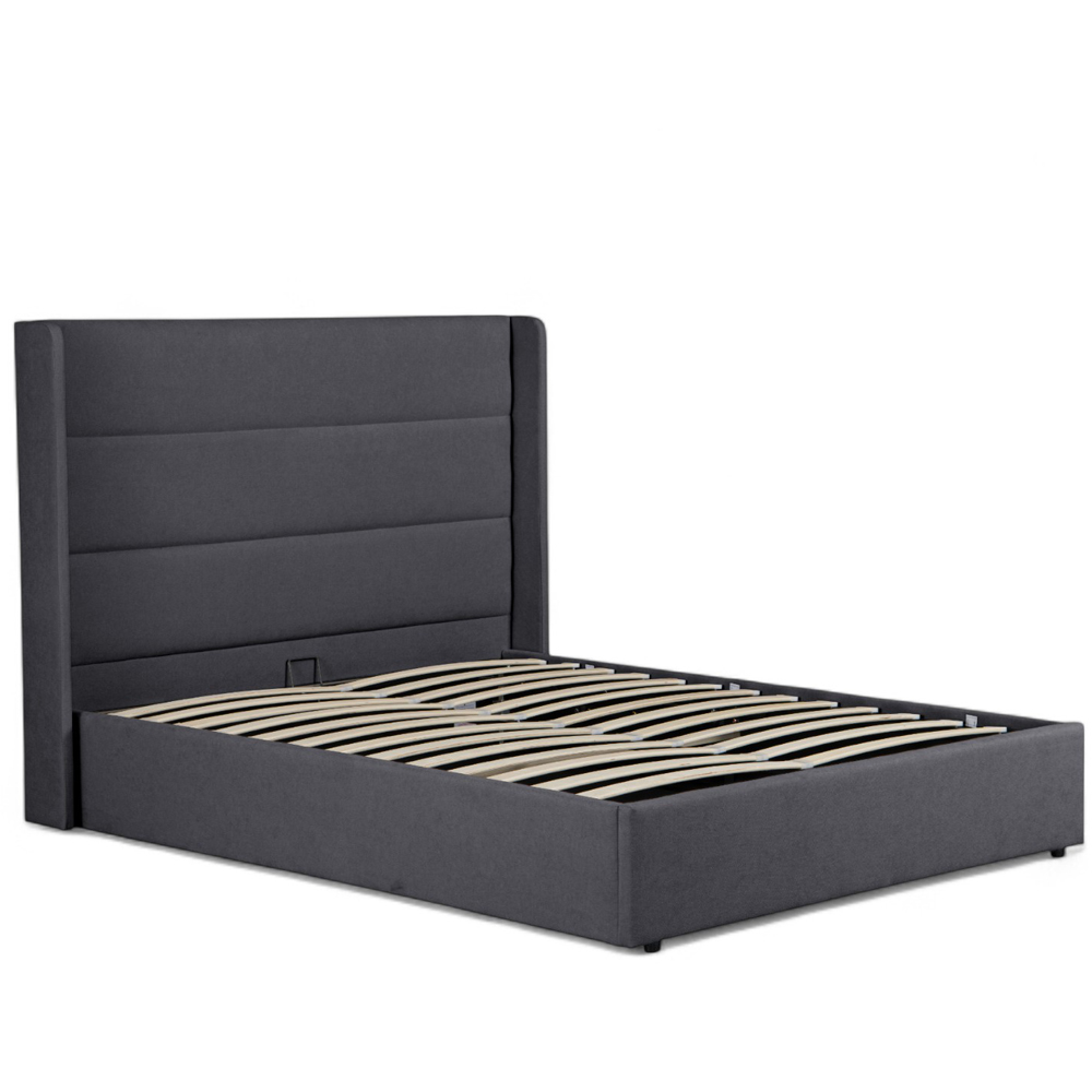 Wilmslow Double Charcoal Grey Ottoman Bed Image 2
