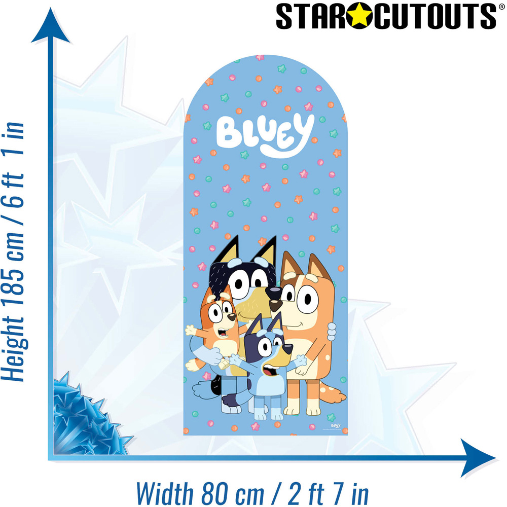Star Cutouts Bluey Heeler Family Backdrop Cutout 6.1ft Image 6