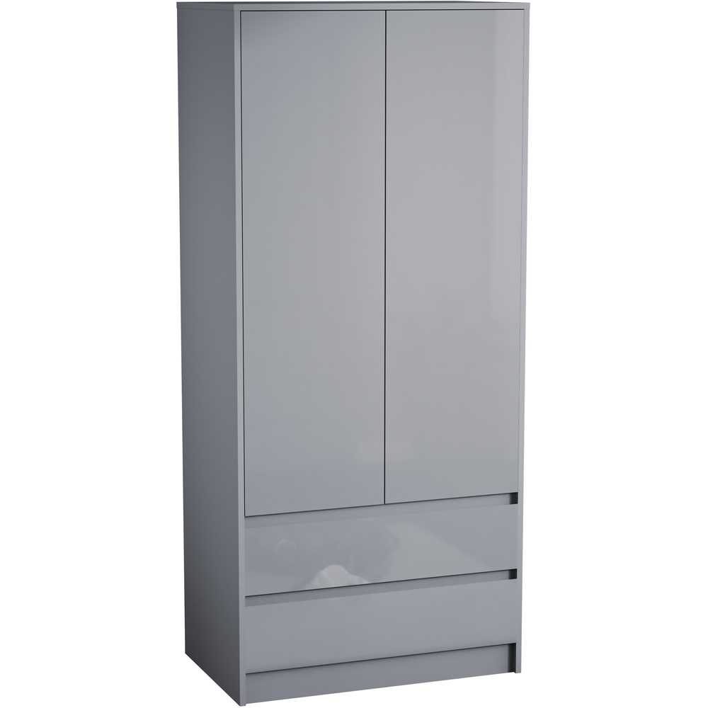 VIDA DESIGNS Glinton 2 Door 2 Drawer Grey Wardrobe Image 2