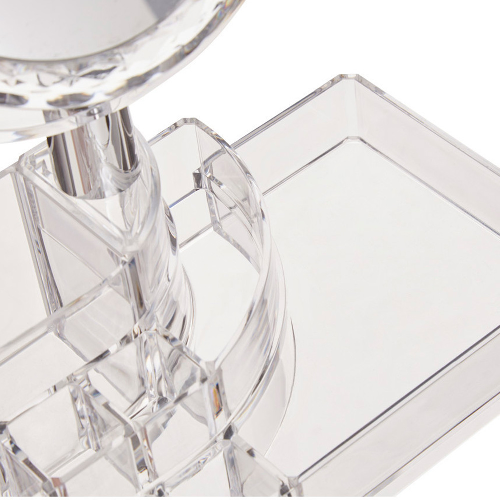 Premier Housewares Clear Cosmetic Organiser with Mirror Image 5