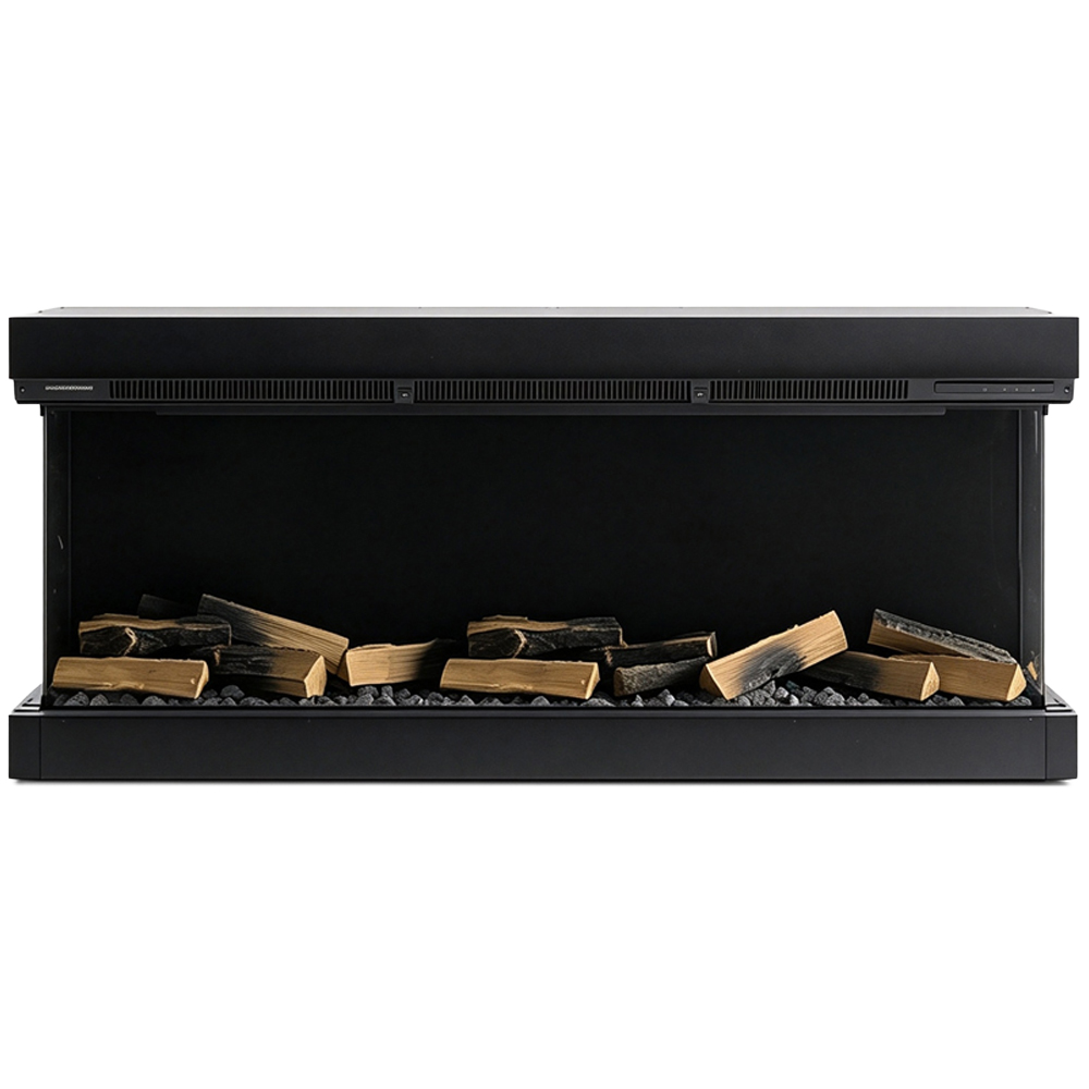 Living and Home Black Electric Fireplace Heater 1800W 68 inch 68 Image 1