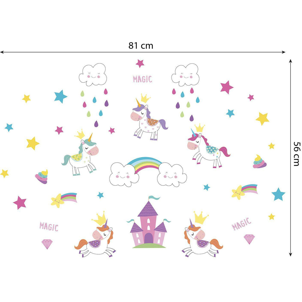 Walplus Unicorn World Kids Bedroom Wall Sticker Image 5
