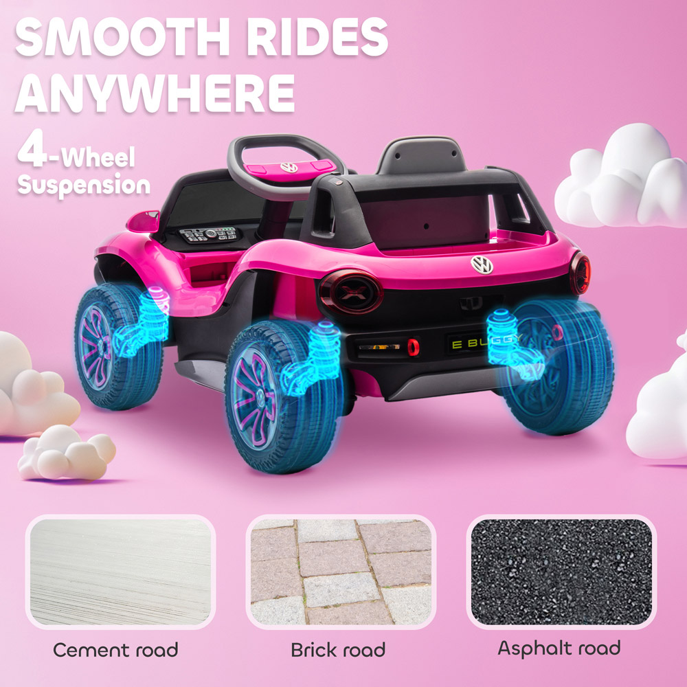 Tommy Toys Pink Volkswagen Licensed Kids Electric Car with Remote Image 7