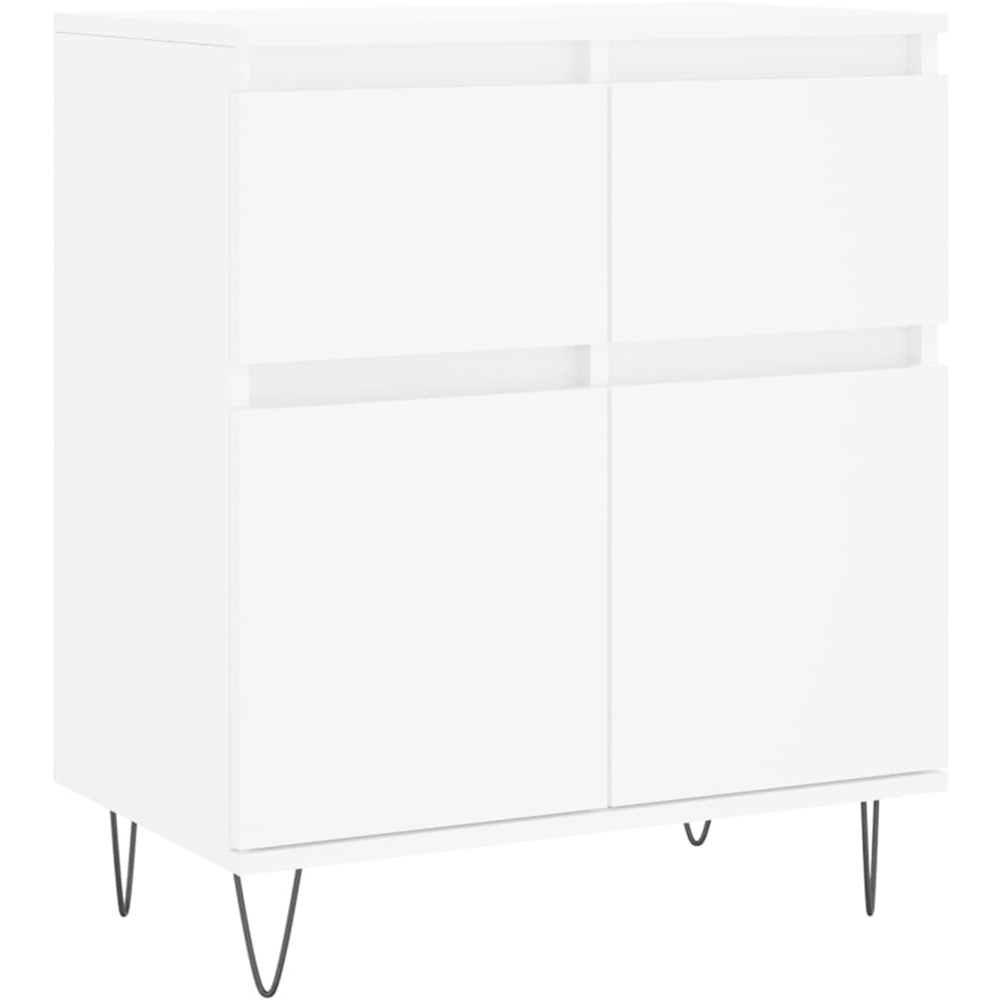 vidaXL 2 Door 2 Drawer White Sideboard Image 2