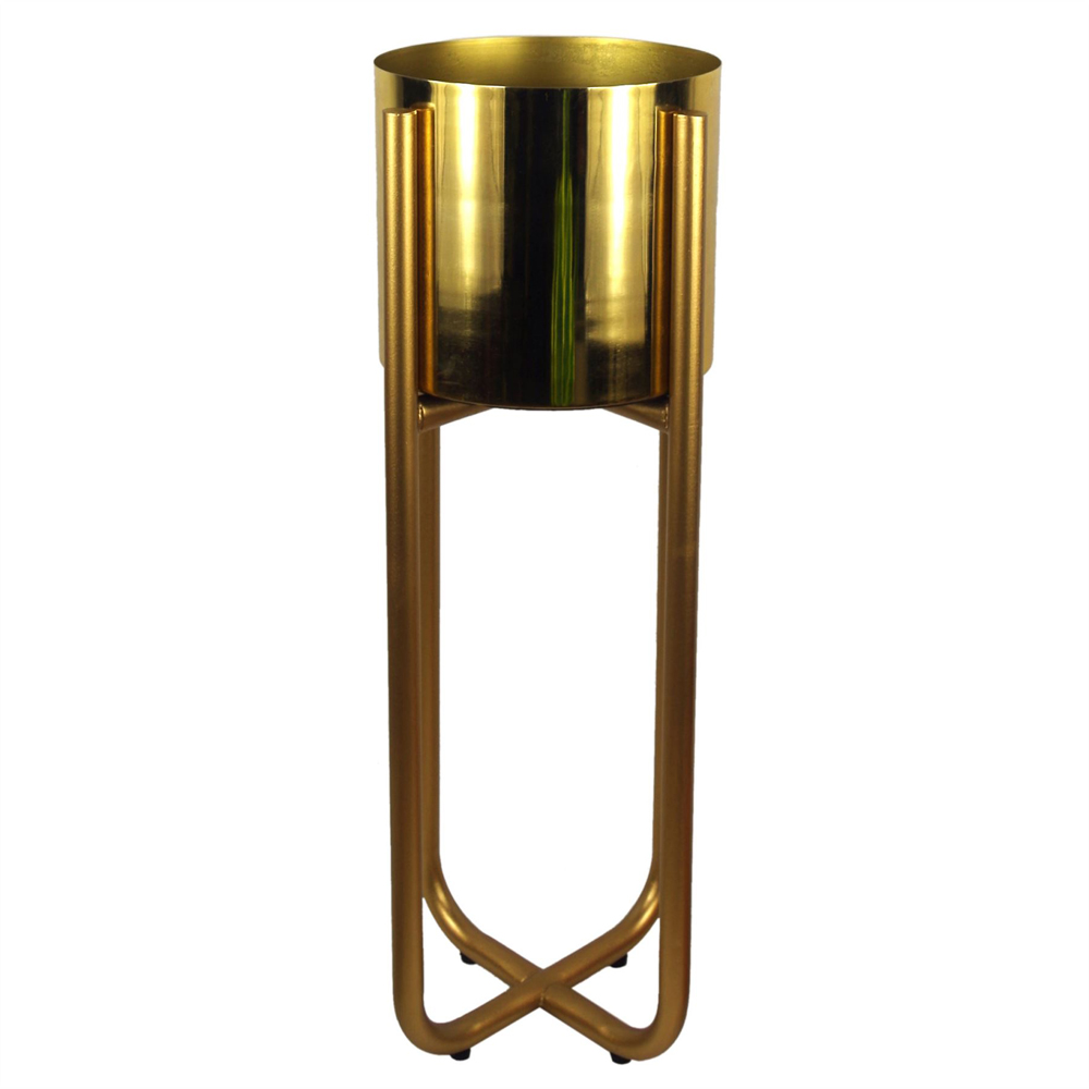 Leaf Large Gold Planter Stand 62 x 18cm Image 2