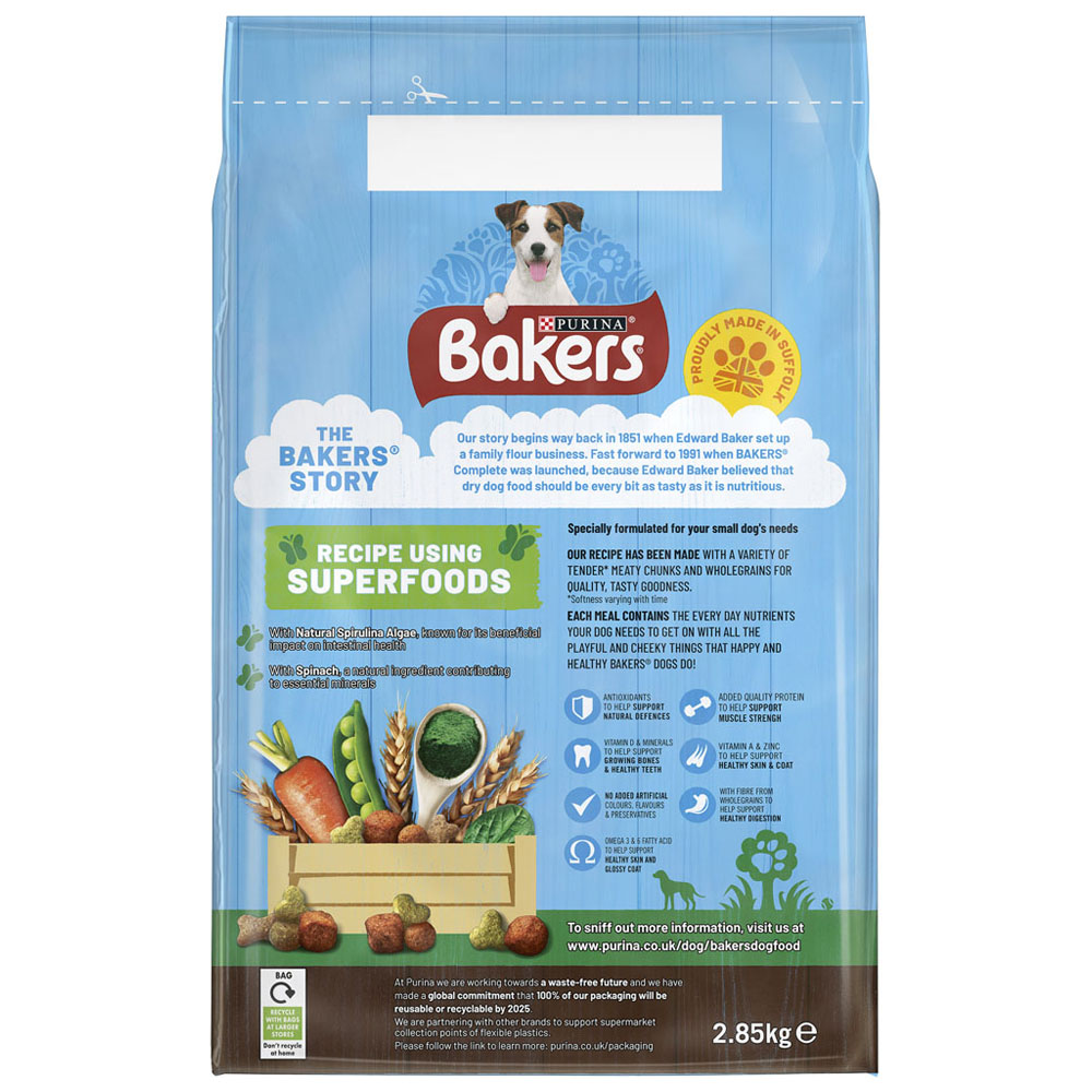 Bakers Beef and Veg Small Dry Dog Food 2.85kg   Image 6