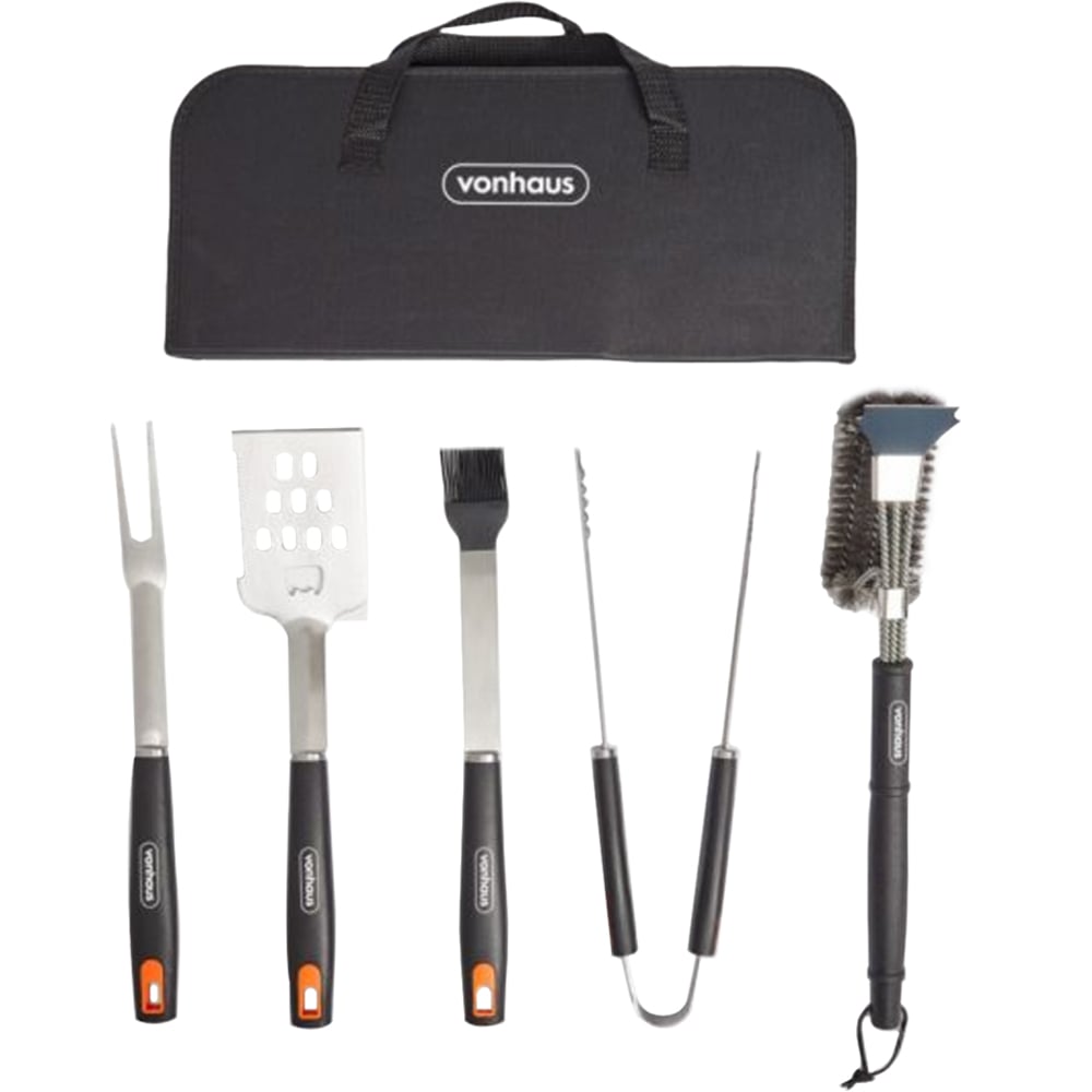 VonHaus 5 Piece BBQ Tool Set with Bag Image 1