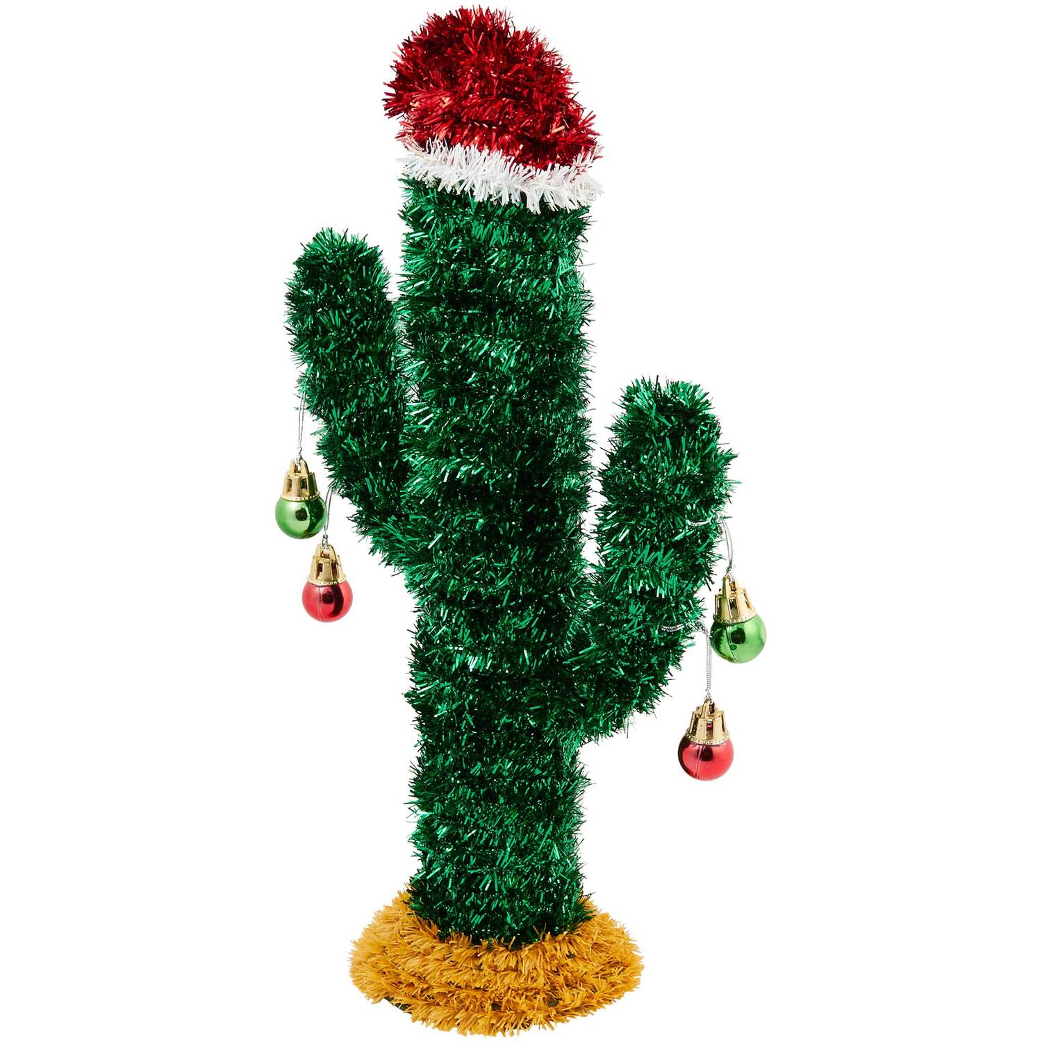 Christmas Tinsel Cactus - Green Image 3