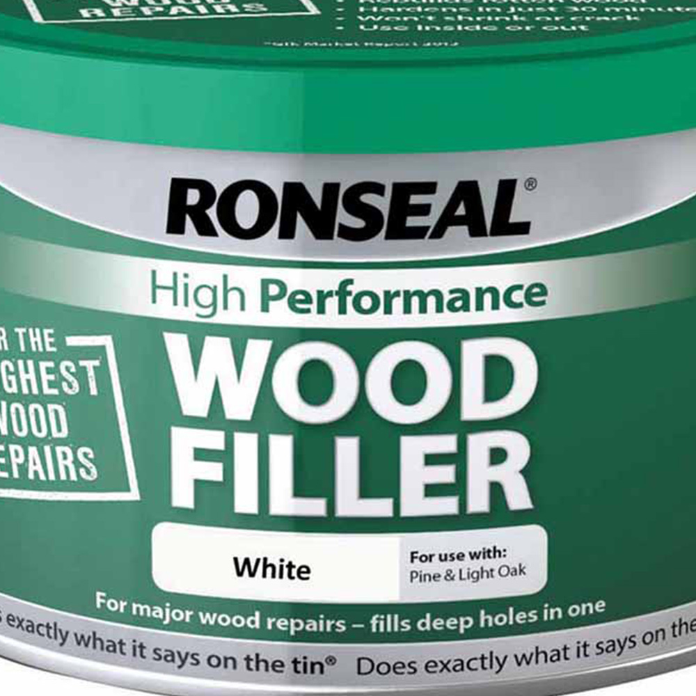 Ronseal White Painted Finish High Performance Wood Filler 275g Image 2