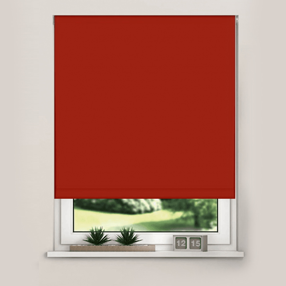 New Edge Blinds Blackout Roller Blinds Red 105cm Image 1