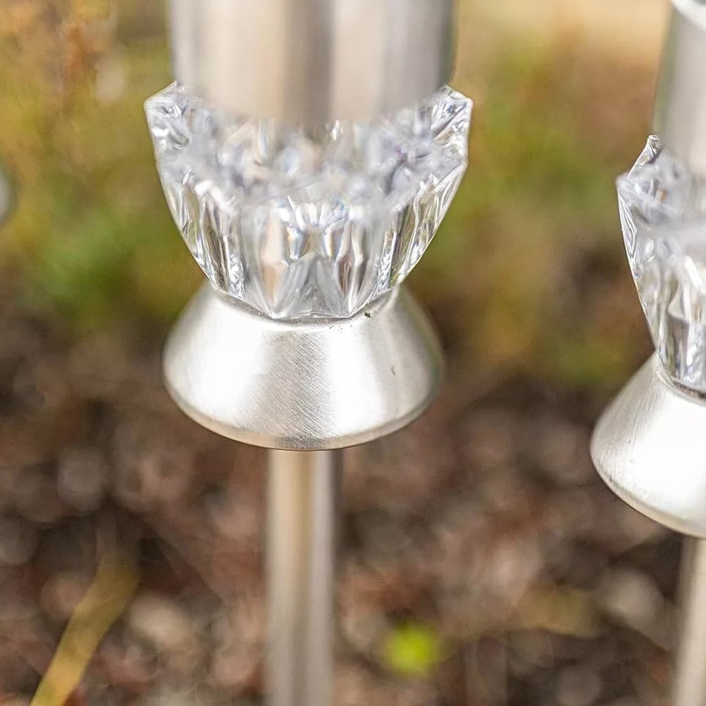 Garden Mile 4 Pack Crystal Solar LED Stake Light Image 6