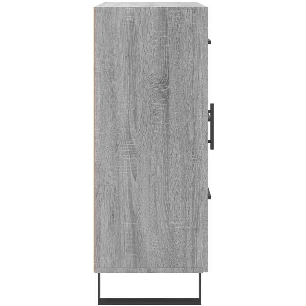 vidaXL Single Door 3 Drawer Grey Sonoma Wooden Sideboard Image 7