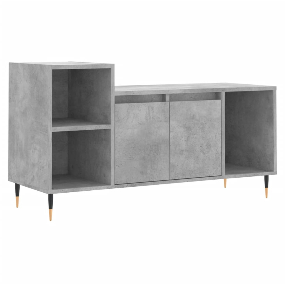 vidaXL 2 Door 3 Shelf Concrete Grey TV Cabinet with RGB LED Lights Image 2