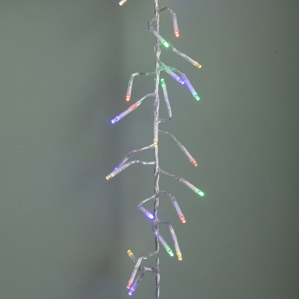 Samuel Alexander 720 Multi Coloured LED Clear Cable Christmas Cluster Light 9.3m Image 6