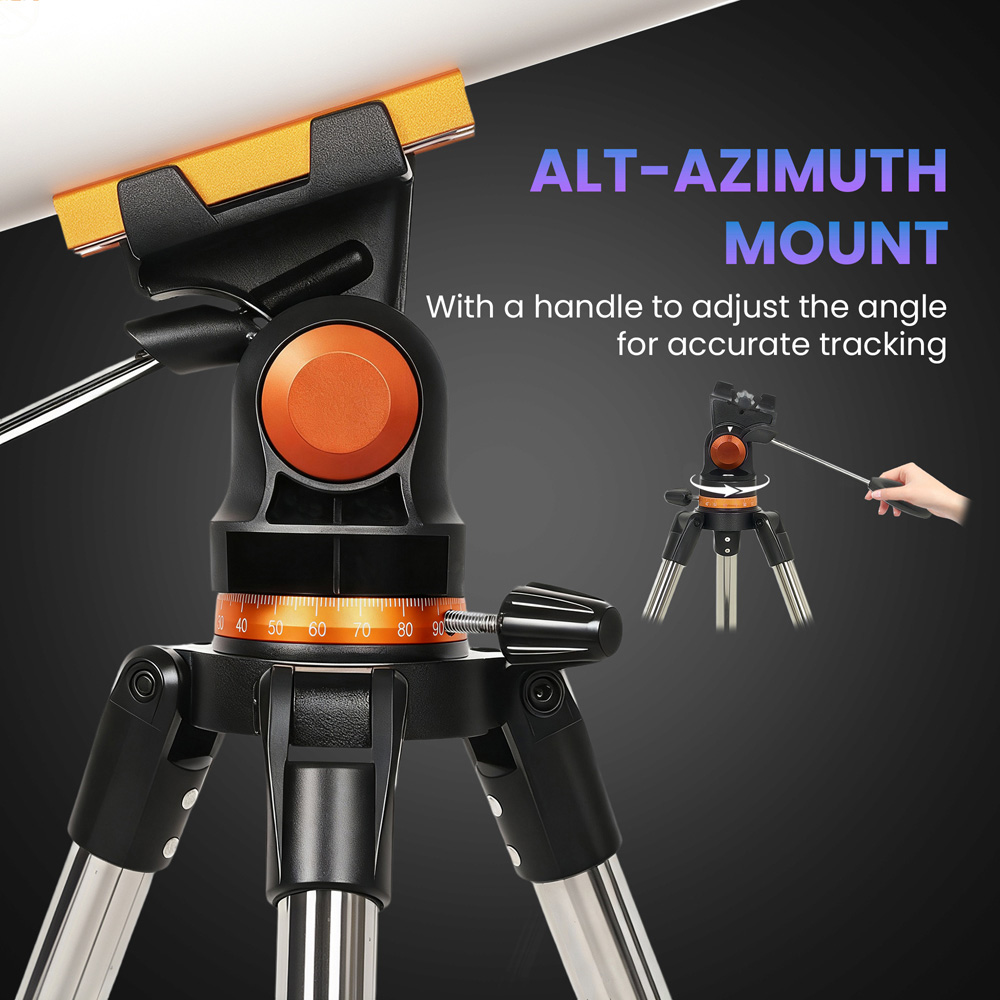 Outsunny White 80mm Aperture Refractor Astronomy Telescope with Carry Bag Image 6