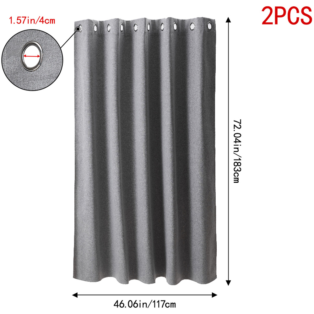 Living and Home Solid Grey Blackout Chenille Curtains 117 x 183cm Image 9
