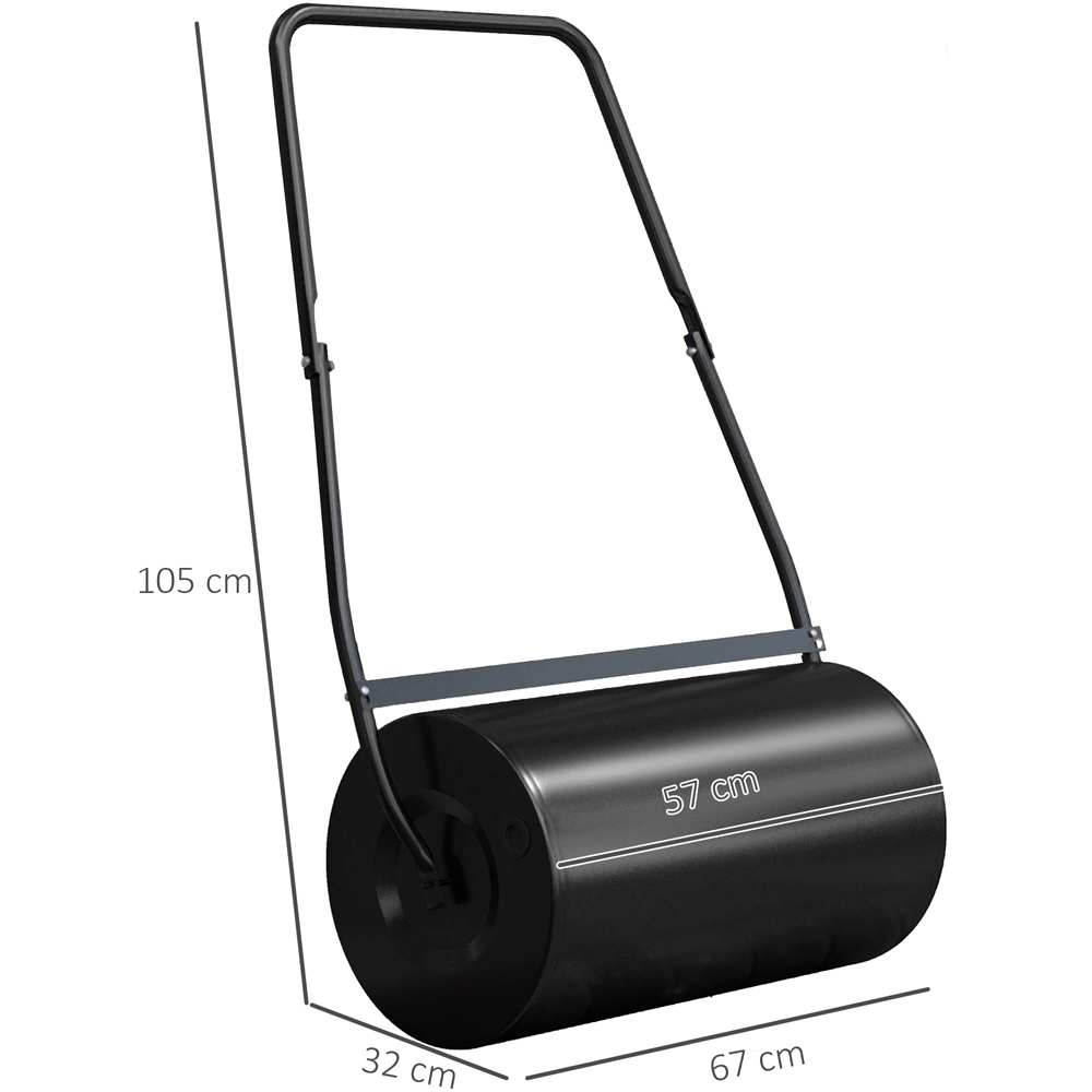 DURHAND 46L Black Fillable Steel Lawn Roller Image 8