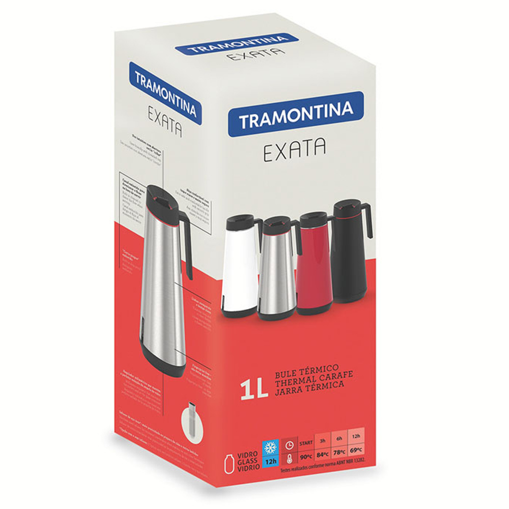 Tramontina Silver Stainless Steel Thermal Flask 1L Image 8