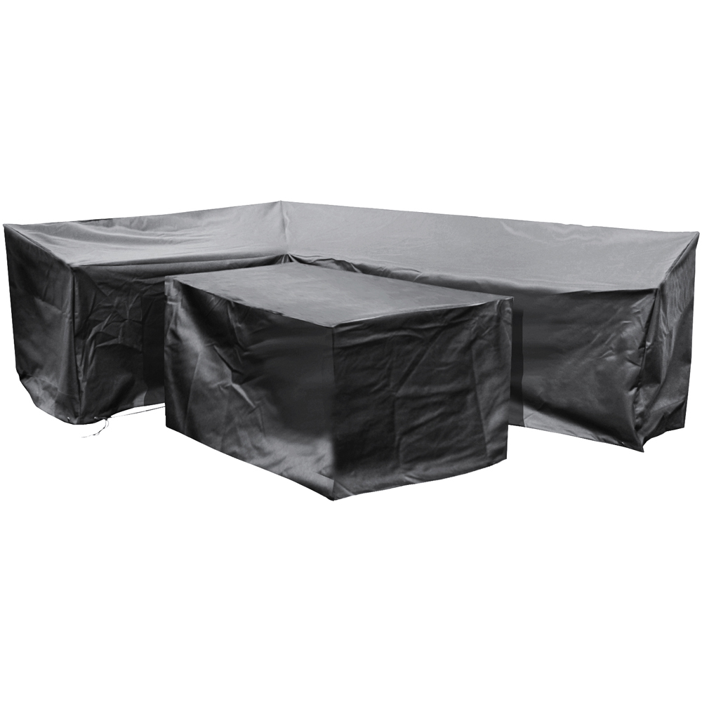 Cozy Bay Fiji EZBreathe Left L Shape Black Patio Set Cover Image 1
