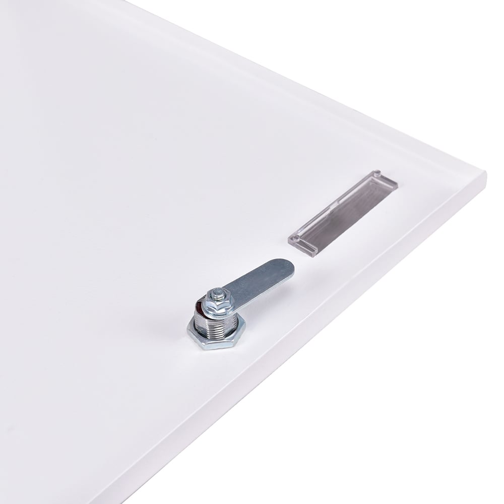 Costway White Wall Mounted Steel Lockable Letter Box Image 8