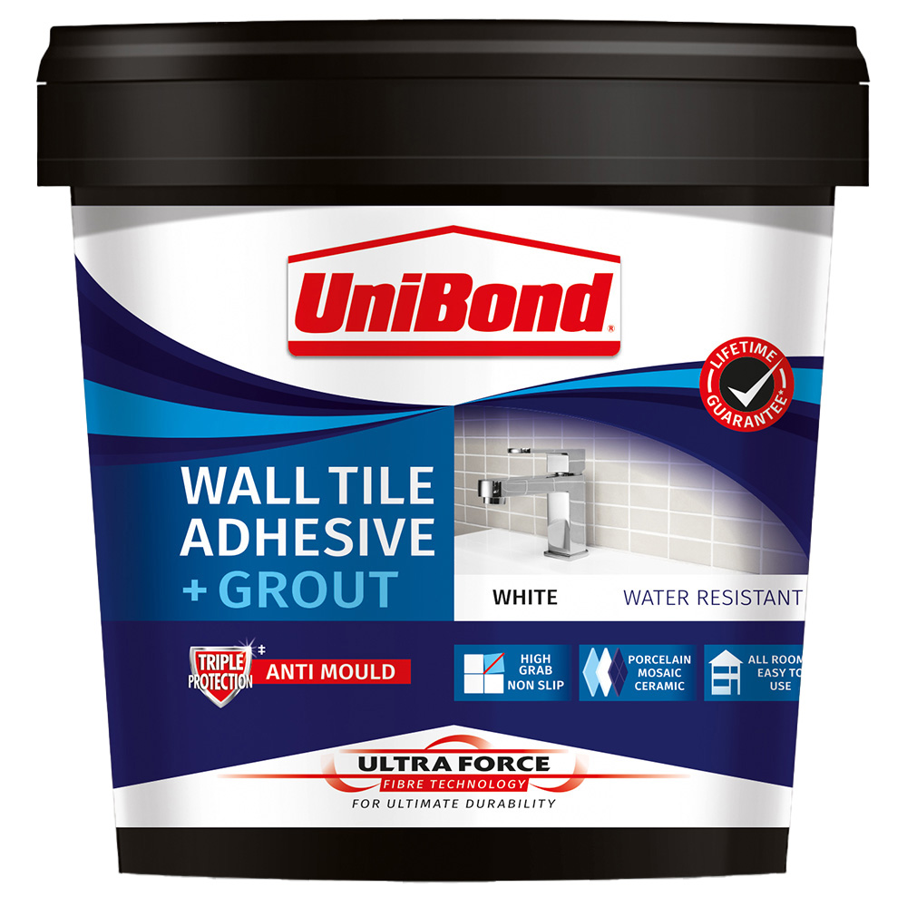 UniBond Ultra Force Wall Tile White Adhesive and Grout Tube 1.38kg Image 1