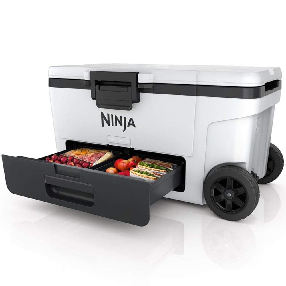 Ninja FrostVault Cloud White Wheeled Cooler with Dry Zone 65QT 61L Image 8