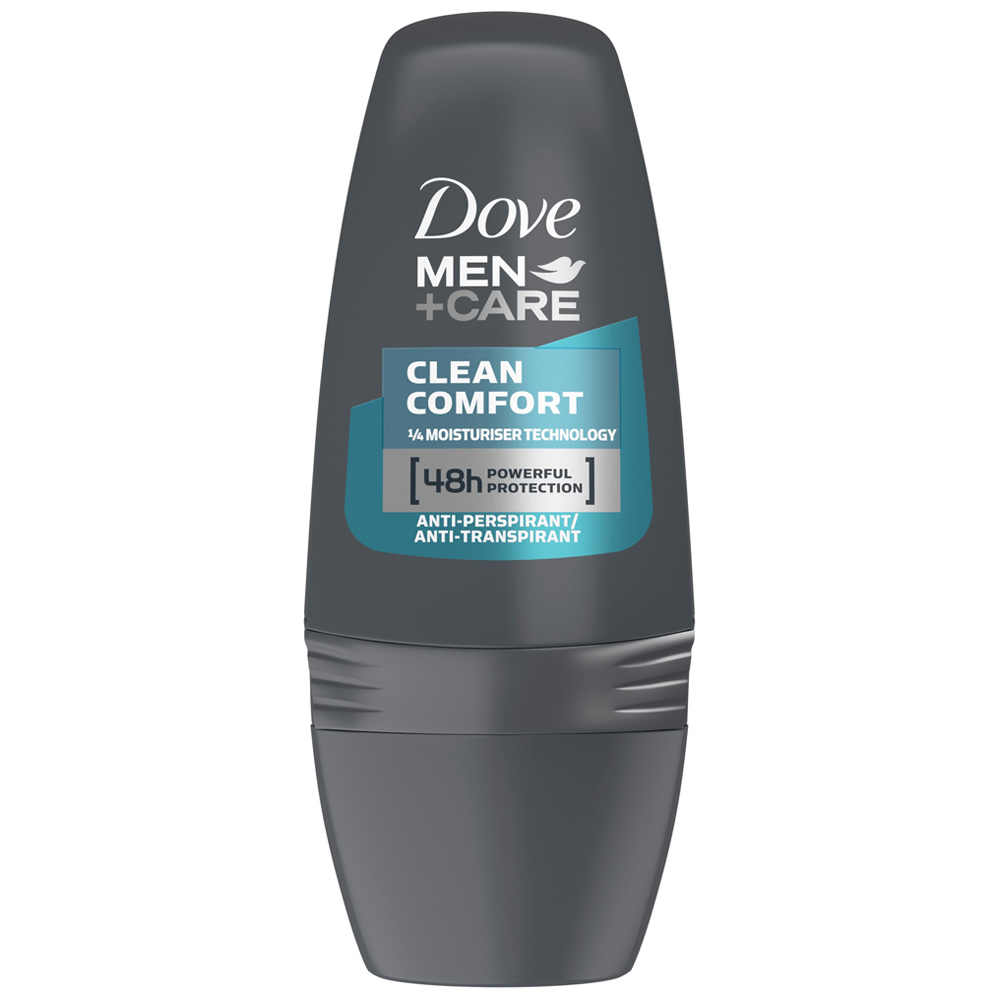 Dove Men+Care Clean Comfort  Antiperspirant Deodorant Roll On 50ml Image 1
